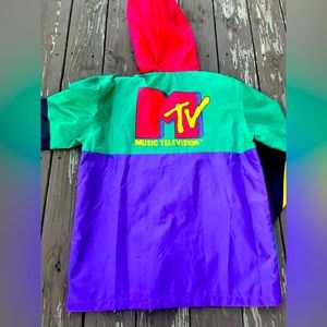 MTV Jacket size Large Colorful Music Television 90s fashion